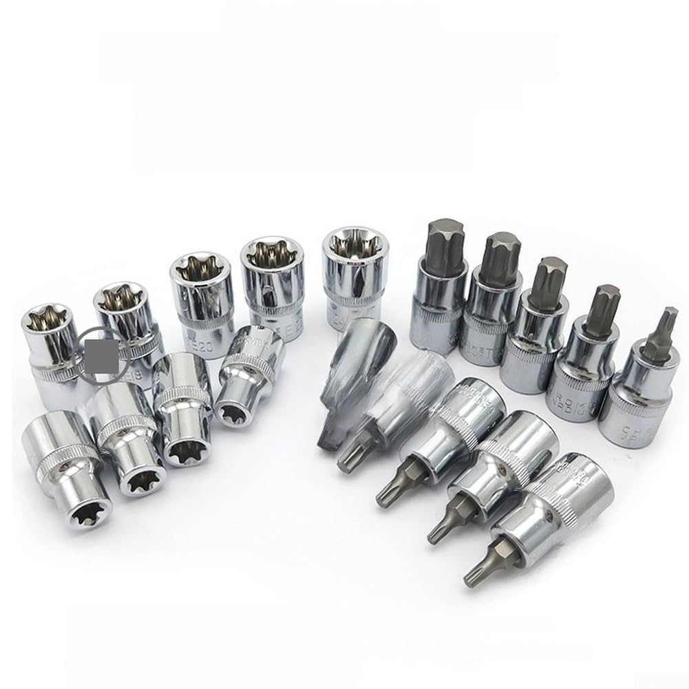 Lot de 19 embouts de vissage pour dents extérieures e10 robustes