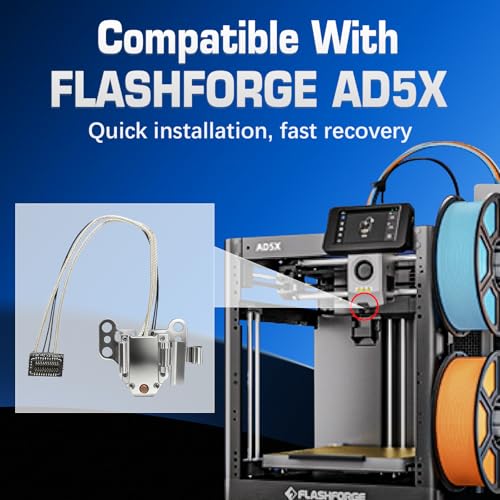 Image of Original for Flashforge AD5X Hotend Heating Assembly Kit Includes Heating Wire, thermistor Temperature Sensor Element, Metal Heating Base+Fixing clamp+4 Fixing Screws. for Flashforge 3D Printer Parts