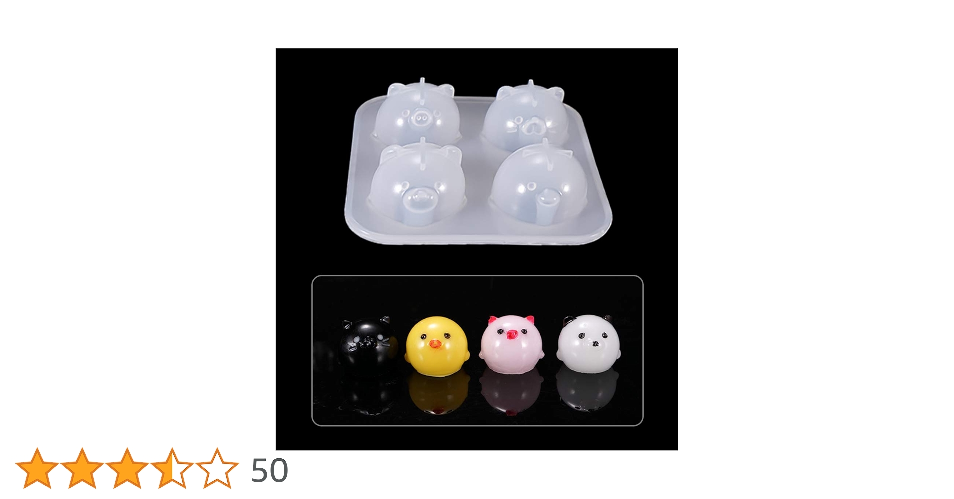 Amazon.co.jp: FineInno シリコンモールド 豚形 猫形 艶消し 镜面