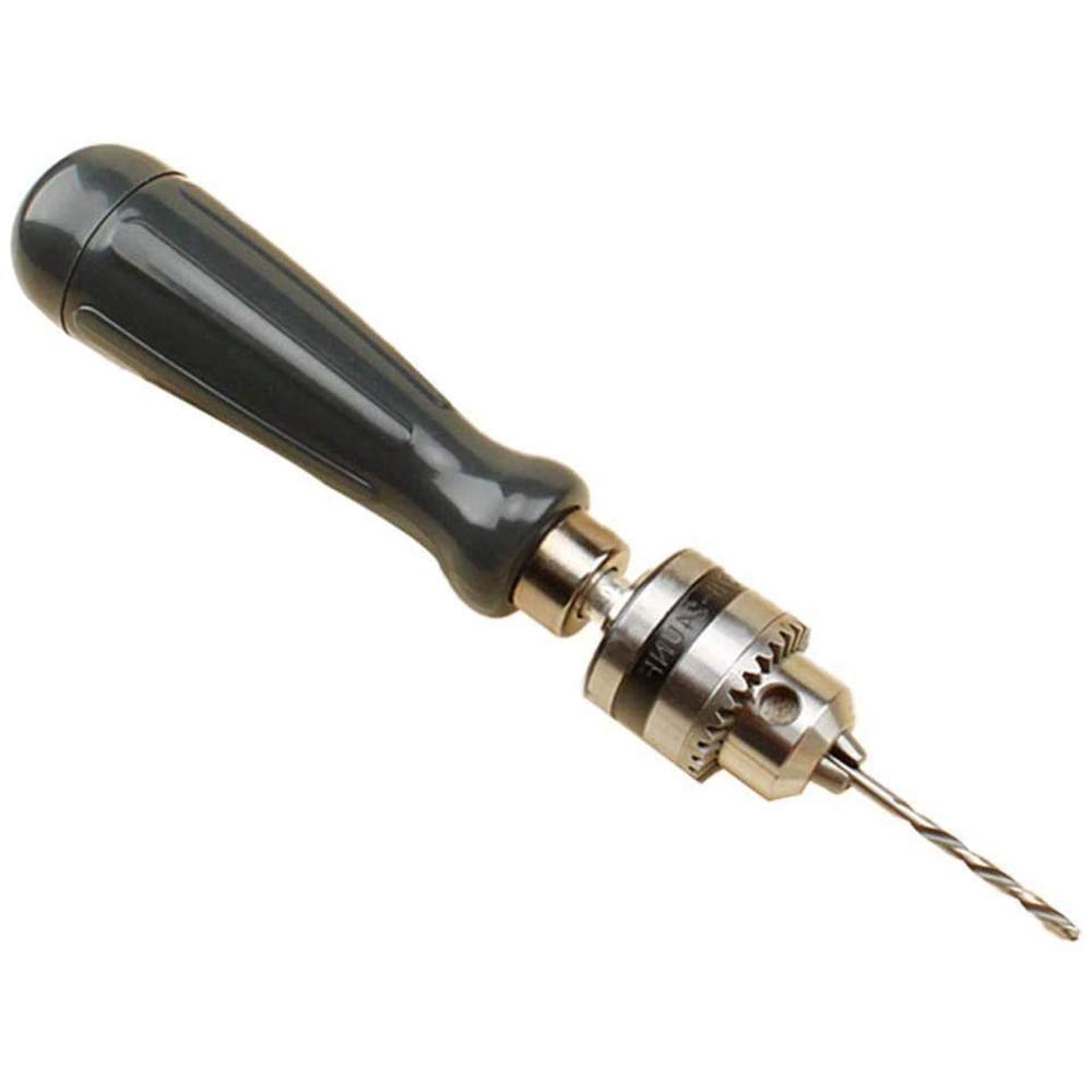 Broca Manual Taladro Manual de Llave Grande con 5 Brocas Taladro Manual Simple Rango de Sujeción 0,6-6mm Taladro Manual de Torsión Herramienta de Bricolaje