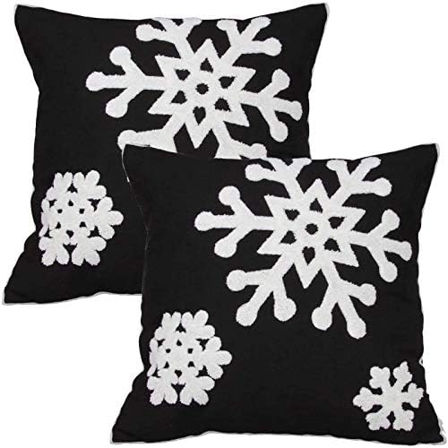Elife Soft Square Christmas Snowflake Home Decorative Canvas Cott...