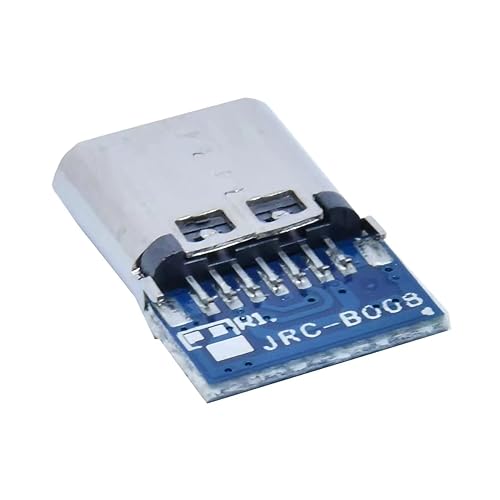 Miniatura 3 de Xcoazipod 20 conectores tipo C hembra de 14 pines y enchufe, tipo soldadura de 4 pines, transferencia de datos de carga con conexión a tierra