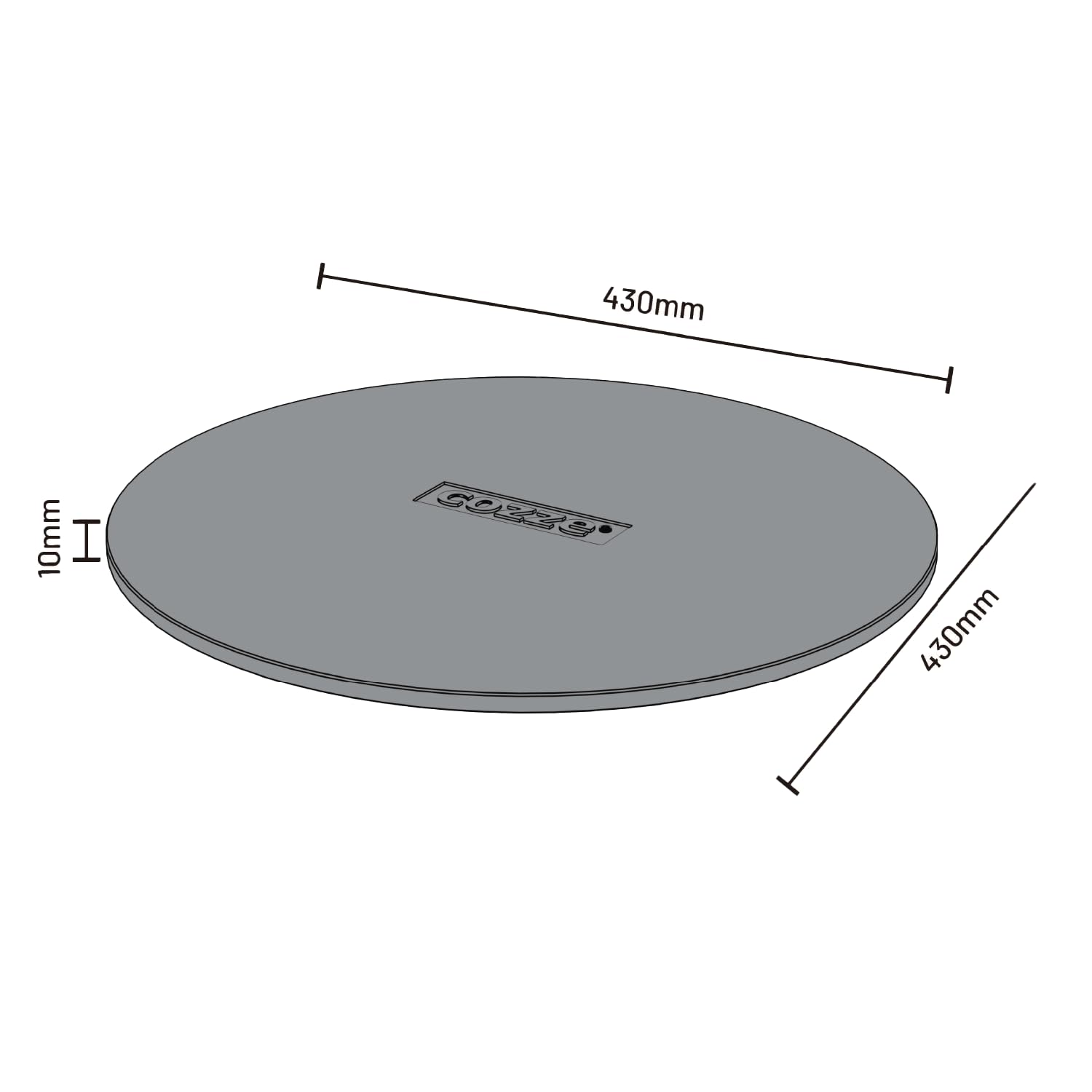 Cozze® Pierre à Pizza 17" Ø42,5 x 1,0 cm - Pierre pour Four à Pizza et Barbecue - Résultat Croustillant à Domicile - Idéale pour Fours Rotatifs - Expérience Gourmande Chez Soi