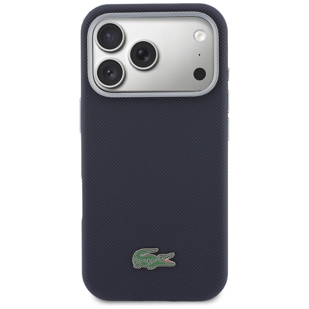 CG MOBILE Lacoste Petit Piqué etui do iPhone 17 Pro Max kompatybilne z MagSafe (granatowe)