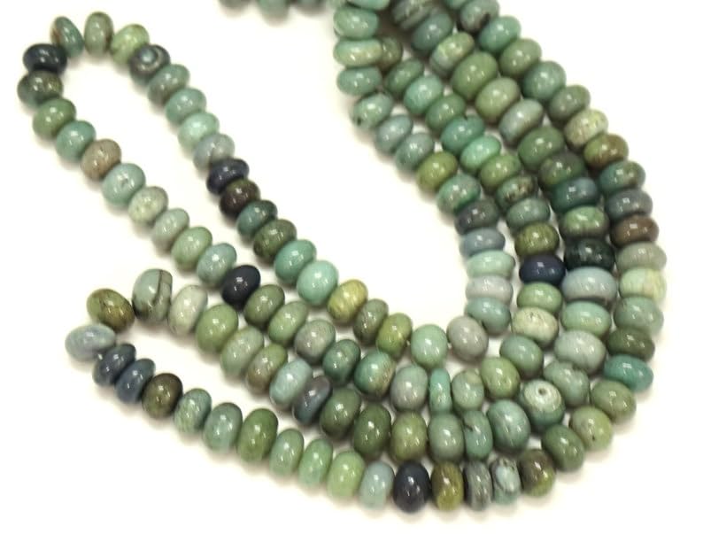 Perles opale vert olive naturelles pour façonner des bijoux chargés d'histoire
