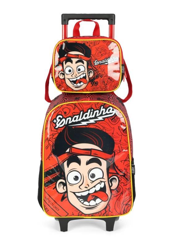 Kit Mochila Carrinho Luxcel+Lancheira Enaldinho Vm Ic41102up