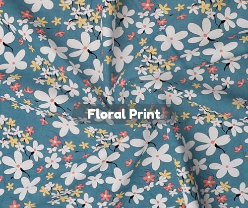 Image of RD TREND Glace Cotton Assorted Pillow Cover Set of 2 (4 Pcs) - Premium 210 TC, Standard Size 18 inchx28 inch | Soft & Breathable Floral Printed Design for Bedroom |Bluestar&Tea