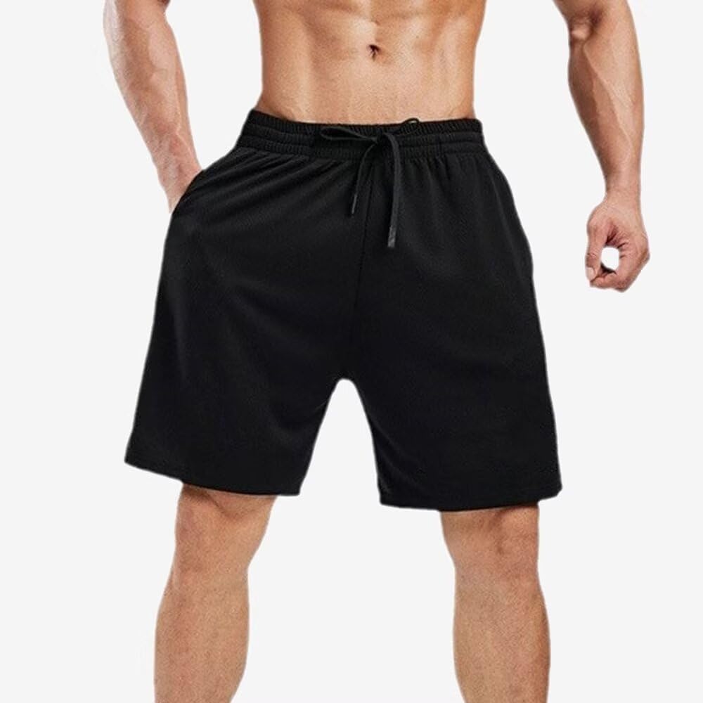 Mens Sports Shorts Quick Dry Loose Fit Lightweight Running Workout Gym Shorts with Pockets - 2