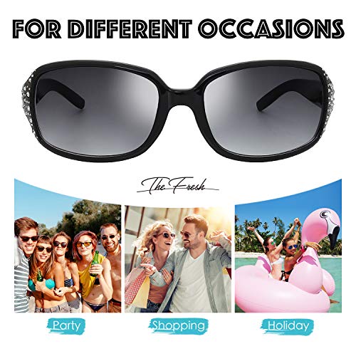 Polarized Trendy Classic Women Hot Fashion Rhinestones Sunglasses - Exquisite Packaging4