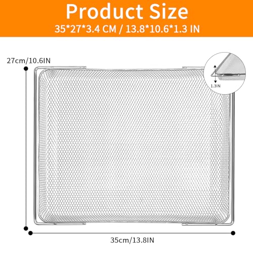 Image of Air fryer Replacement Parts for Ninja Flip Toaster Oven & Air Fryer SP151, 13.8''x 10.6'' Food Grade Stainless Steel Air Fryer Accessories Basket Grill Rack, Dishwasher Safe