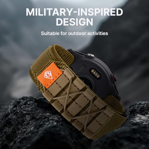 Image of Bandletic Compatible with Samsung Galaxy Watch 4 Band, 20mm Quick Release Rugged Soft Sport Nylon Strap Designed for Amazift Active 2 Galaxy Watch 7 /6 /5 /FE 40mm /Forerunner 165 /245 /APEX 2 /PACE 2