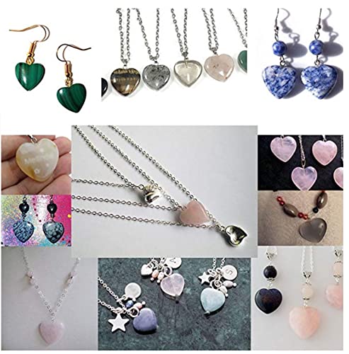 8Pcs Adabele Natural Pink Rose Quartz Gemstone 20Mm Heart Pendant Healing Crystals Chakra Gem Stones Rock Crystal Quartz For Jewelry Craft Making #TOP4