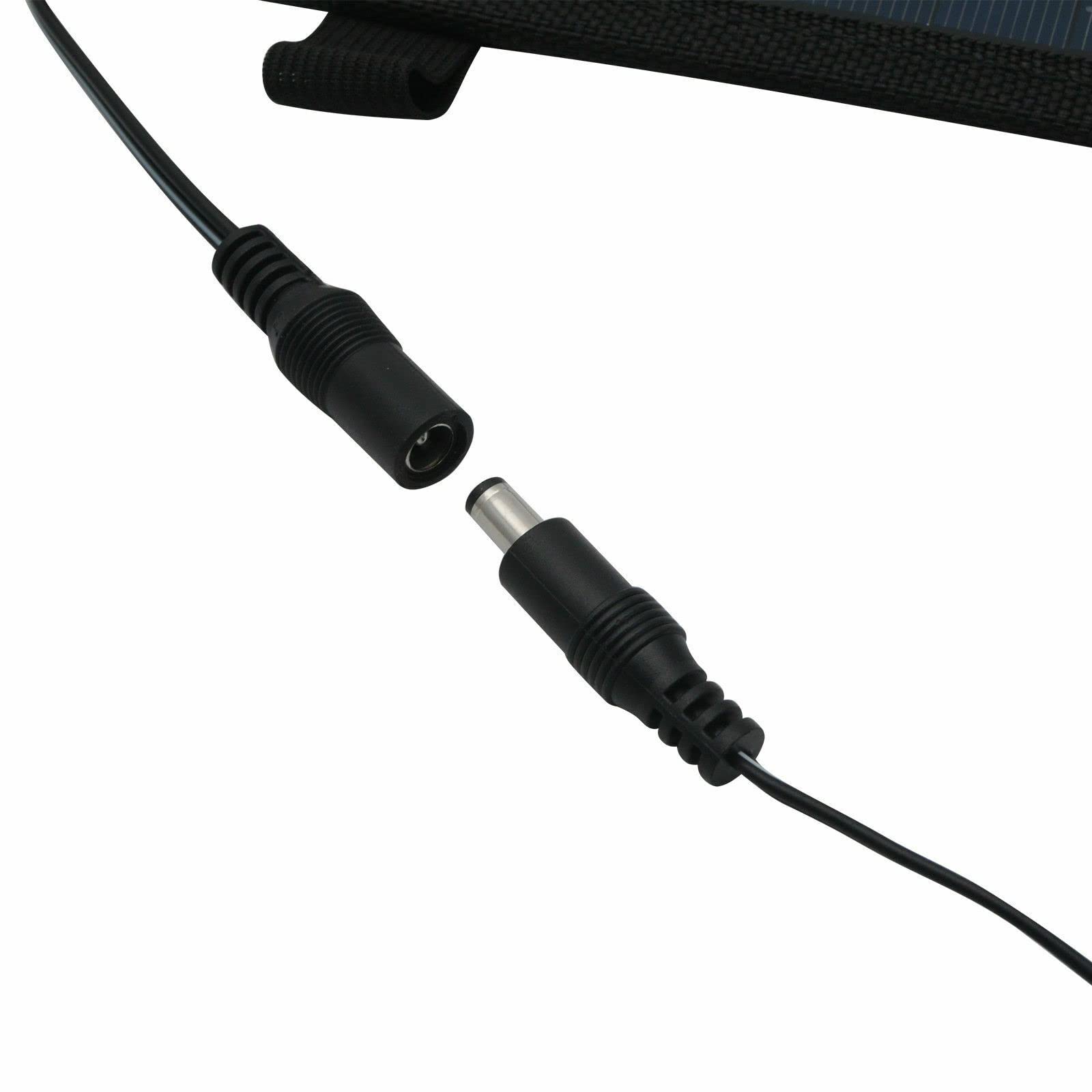Baceyong Alimentatore di ricarica a batteria da 12-24 V 5 W per auto, barca, yacht, presa accendisigari, pannello solare con clip per batteria