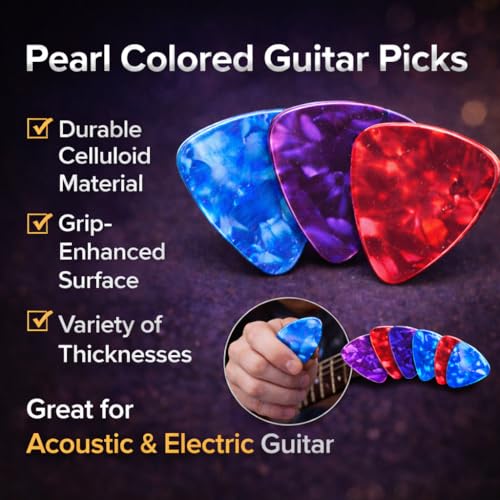 Image of MOCKING BIRD Guitar Belt with guitar wall mount hanger Adjustable Buckle Guitar strap for acoustic Guitar Electric Guitar bass Guitar Hanger with Colourful Plectrum picks