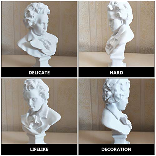 Besportble 4935D10FT761 Beethoven Statuette Bust Statue, 1 Pc Resin Portrait Sculpture Classical Famous Charactar Plaster Figurine thumb #6