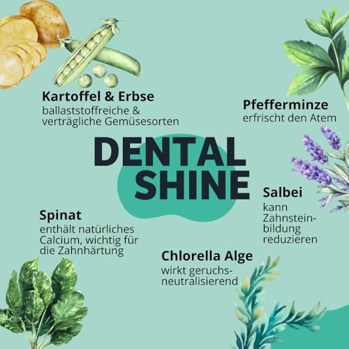 BugBell Softe Knabbersticks für Hunde 60g, Mundgeruch & Zahnstein, Fettreduziert & Pflanzlich, fördert angenehmen Atem & Zahnsteinreduzierung, Chlorella, Salbei, Pfefferminze