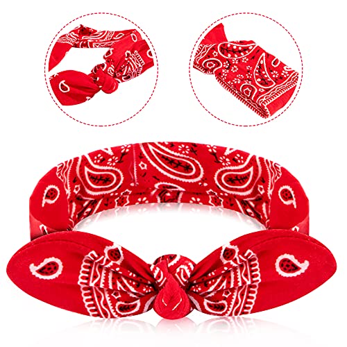 Hicarer 2 Pcs Head Scarf For Women Retro 1940S Head Scarf Bandana Headbands Vintage Rabbit Ear Hairband Girl Hair Accessories () #TOP3