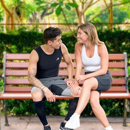 CompressionZ Calf Compression Sleeves for Men & Women - Leg Support for Running, Sports & Travel - Footless Compression Socks for Comfort & Premium Performance4