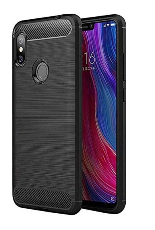 Image of Hybrid Carbon Fiber Back Case for Mi Redmi 6 Pro (Black)