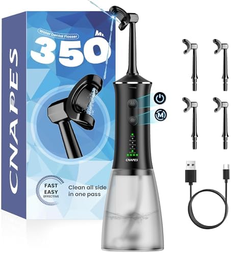 Cordless Water Flosser for Teeth, U-Shaped Nozzle Deep Cleans Inn...