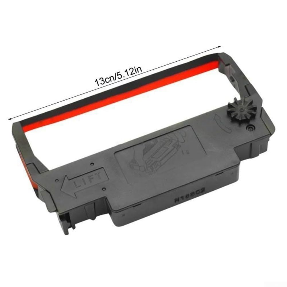 ERC303438 BR - Nastro compatibile con NK506, ERC30, ERC38, serie 24, progettato per TMU370 TMU375 e altre stampanti POS per stampe chiare (rosso e nero)
