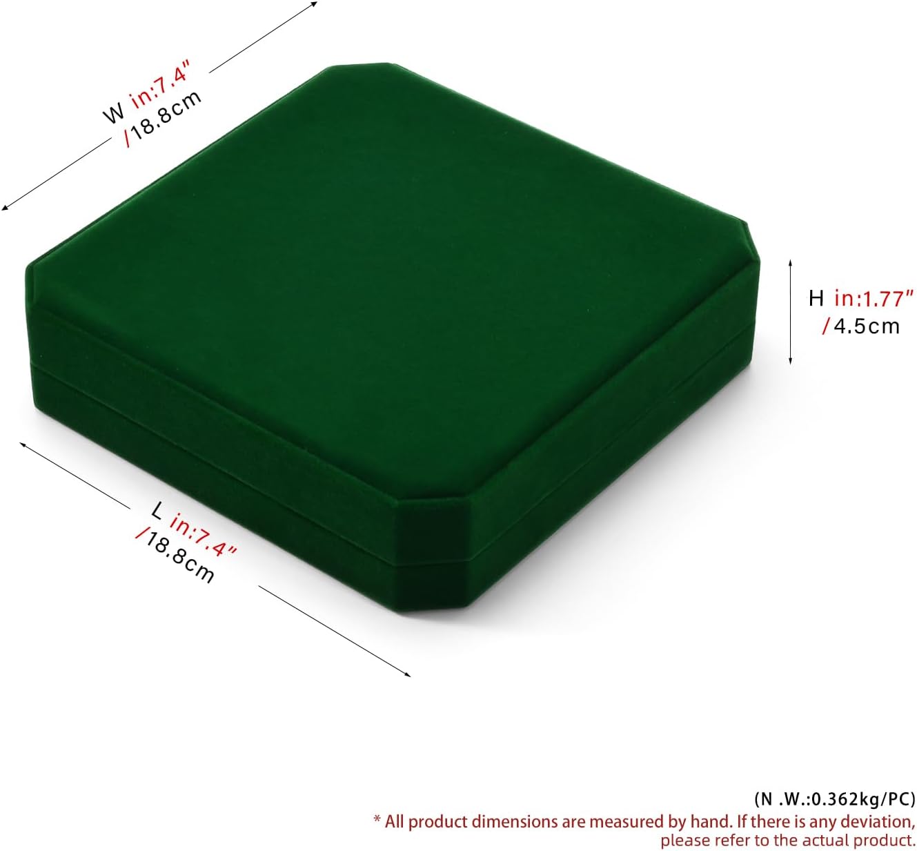 Green Jewelry Set Gift Box Velvet Jewelry Set Box for Ring Earrings and Necklace