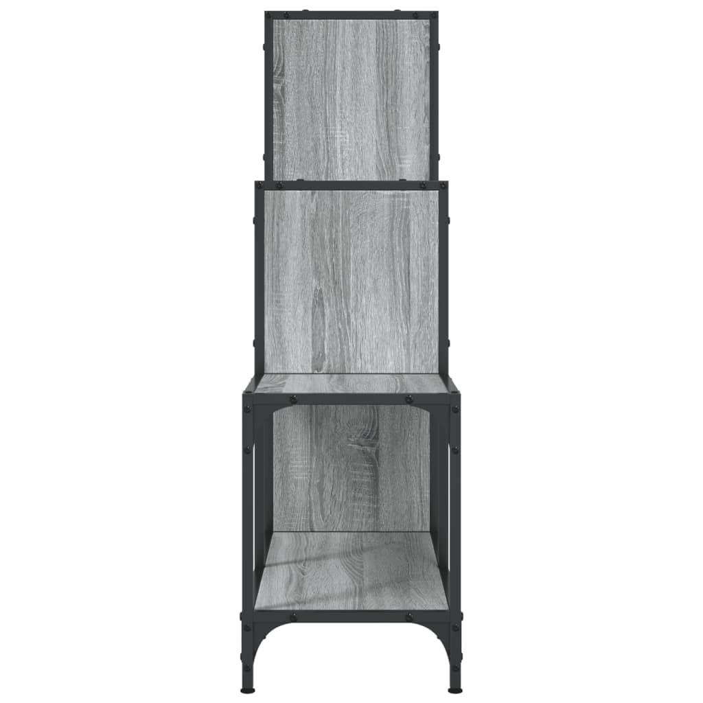 Hothingwell Sonoma Regał Szary 92x30x102 cm Drewno Inżynieria i Metal