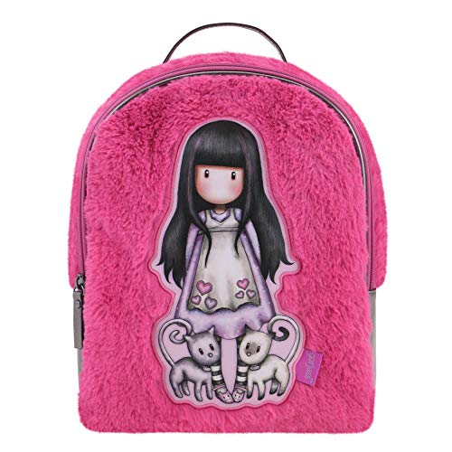 SANTORO GORJUSS Mochila Grande Furry 978GJ02  Mujeres  Fucsia  23 5 x 27 11 cm
