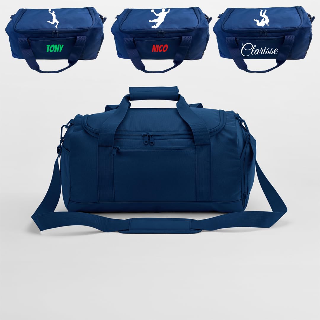 Sac de Sport Multi Sports personnalisé Motif Foot Basket Handball Judo Tennis Prénom