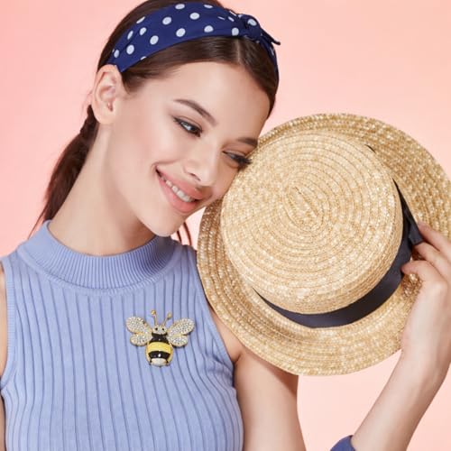 Image of Junkin 12 Pcs Women Brooches Bulk Set Rhinestone Pin Crystal Vintage Brooch Retro Pin Women Girls Gifts for Christmas