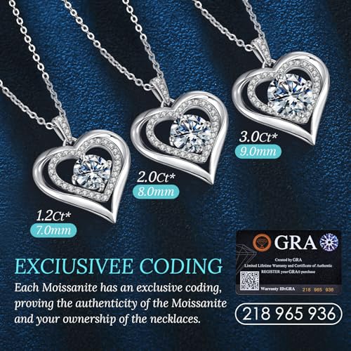 ANDSO-Moissanite-Necklace-for-Women-S925-Sterling-Silver-Plated-with-18K-GoldRose-Gold-Heart-Pendant-1-3-Carat-Diamond-Necklaces-Anniversary-Birthday-Christmas-Gifts-for-Wife-girlfriend-her-Mom