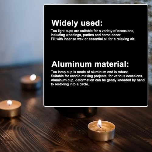 Juego de 100 mechas para velas en recipiente de aluminio miniatura 3