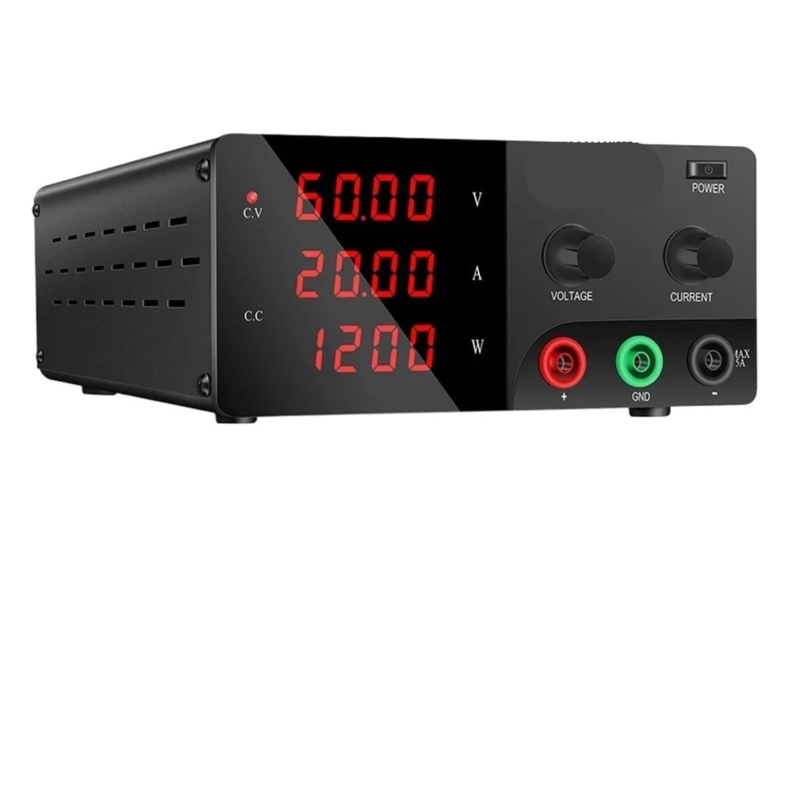 JJKKOZVQF 60V 20A 100V10A 200V 5A 30V30A Adjustable Regulated DC Power Supply 450W-1200W Variable Voltage Current Regulator 15V(100V10A 1000W,220V)