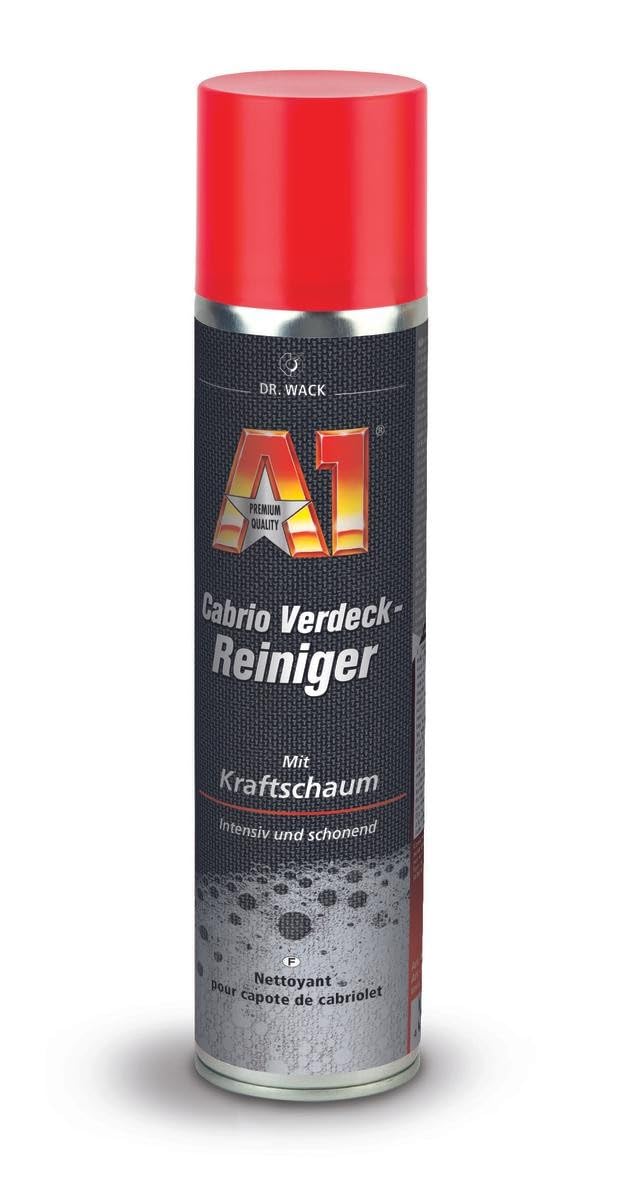DR. WACK A1 Cabrio Verdeck-Reiniger 400 ml - Reinigungssspray mit effektiver Schaumformel - Intensive & schonende Reinigung - für alle Cabrio-Verdeckarten geeignet - Hochwertige Autopflege