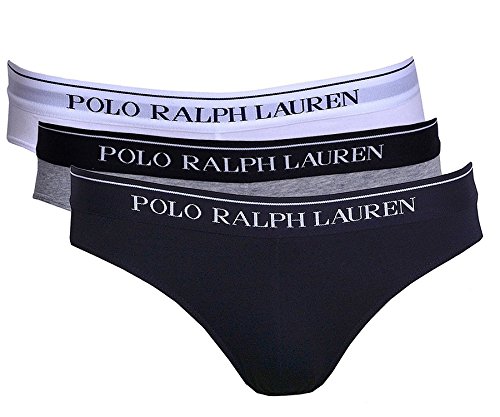 Polo Ralph Lauren 3 Pack LOW Rise Briefs, Calzoncillos para Hombre, Multicolor (White/Heather/Black A9933), Medium