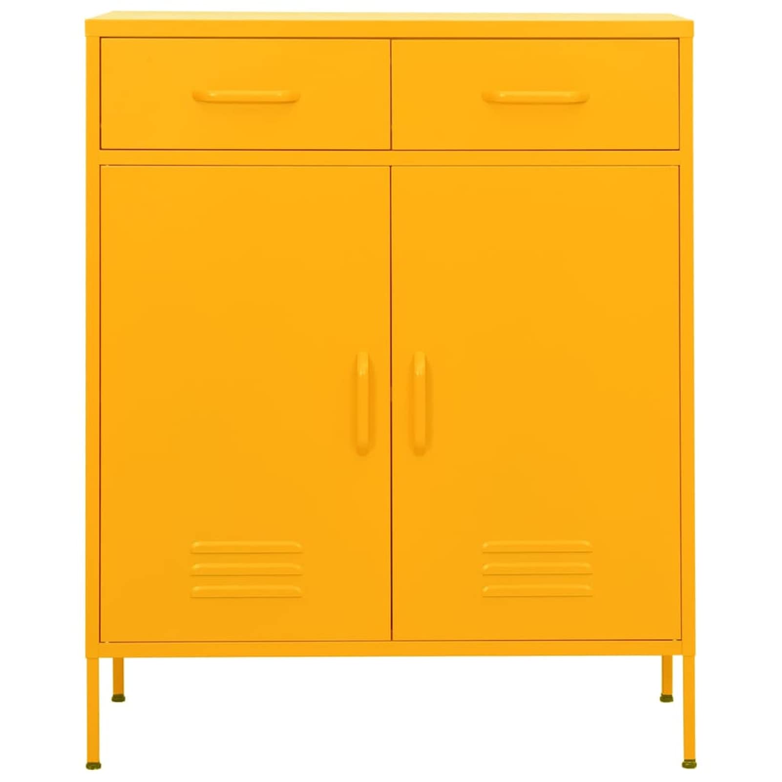 Festnight Armadietto Giallo Senape 80x35x1015 cm in Acciaio Mobile Metallo Armadio in Metallo Armadio Metallo Armadietto Metallo Armadio Ufficio Armadio Ripostiglio