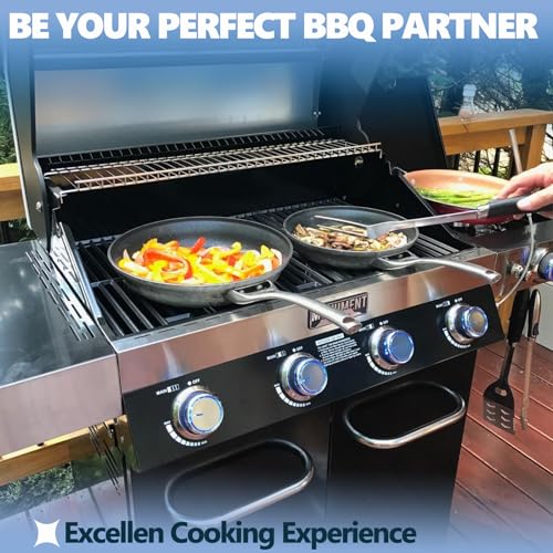 Image of SafBbcue Grill Parts for Monument Grill 35633 41847NG 24367 24633 17842, 97888 Stainless Steel Cooking Grids, D010012307 Heat Plate Tent for Monument 4-Burner Gas Grill Replacement Parts