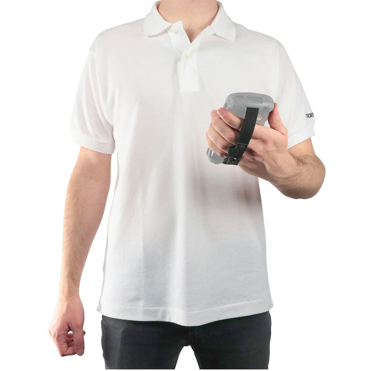 Mobilis Funda para Zebra EC50 - EC55 5'', Carcasa Reforzada para Ordenador Empresarial con Banda de Agarre y Portalápiz, Negro