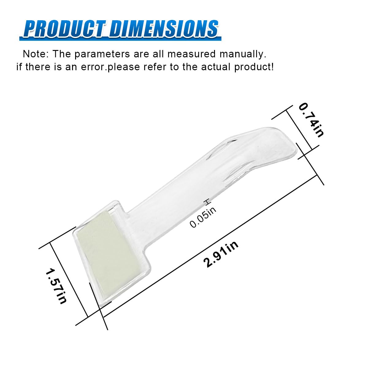 YoRise Car Windshield Parking Ticket Holder Transparent Plastic Parking Permit Holder Self-Adhesive Car Windshield Invoice Clip Vehicle Parking — view 2