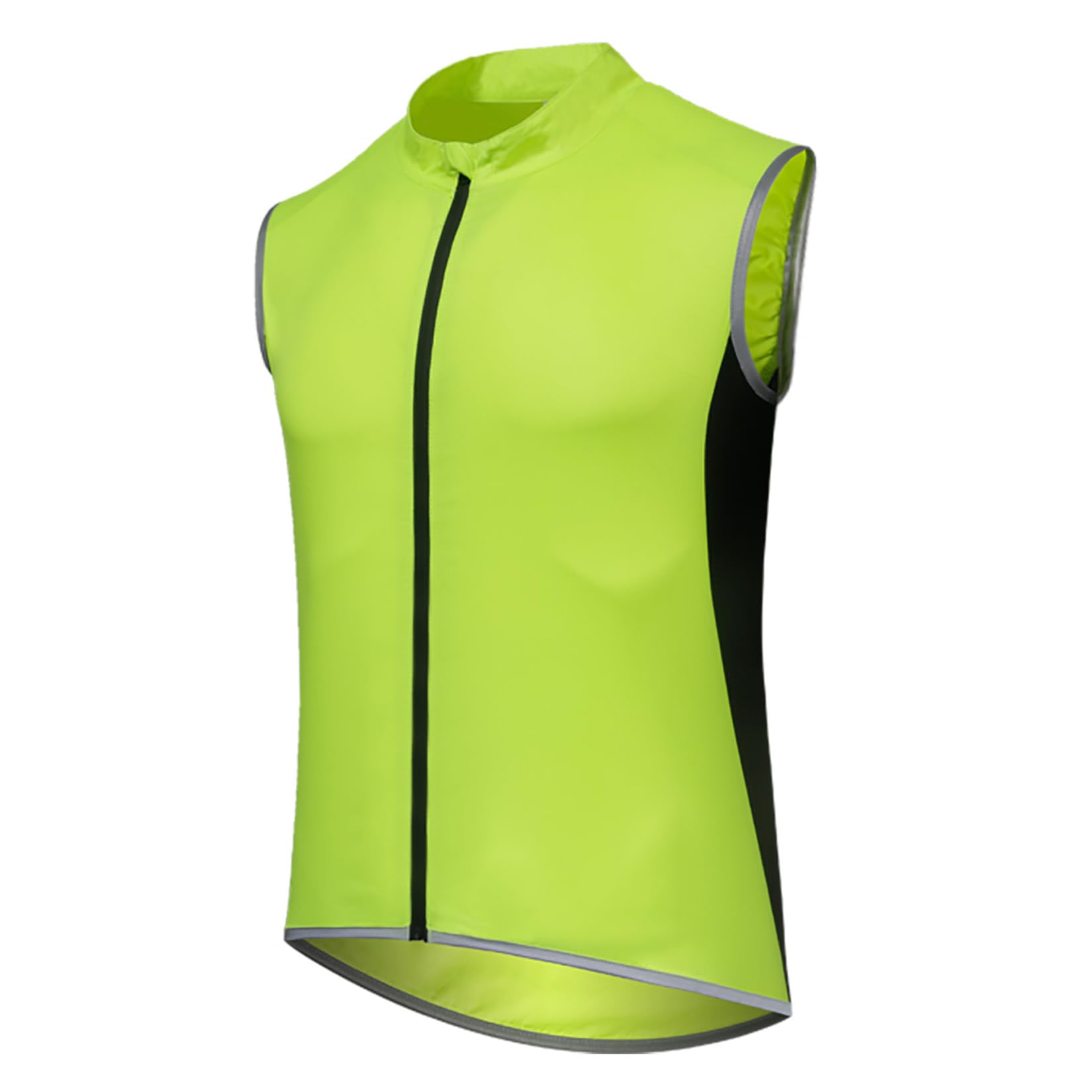 Modryer Women's Green Cycling Gilet Lightweight Sleeveless Softshell Jacket Hi Vis Reflective Running Vest Mtb Bike Cycling Vest Windproof Water Resistant Cycle Top,-Xxl