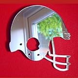 Super Cool Creations American Football Mirror Casque de Football américain 50m x 40cm Argenté.