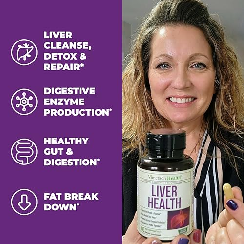 Vimerson Health VH LIVER CARE 60CAPS Cleanse Detox & Repair Milk Thistle Supplement. Liver Support With Choline, Artichoke Extract, Chicory & Dandelion Root Supplement. Milk Thistle Liver Detox & Liver Cleanse. 60 Liver Health Caps thumb #1