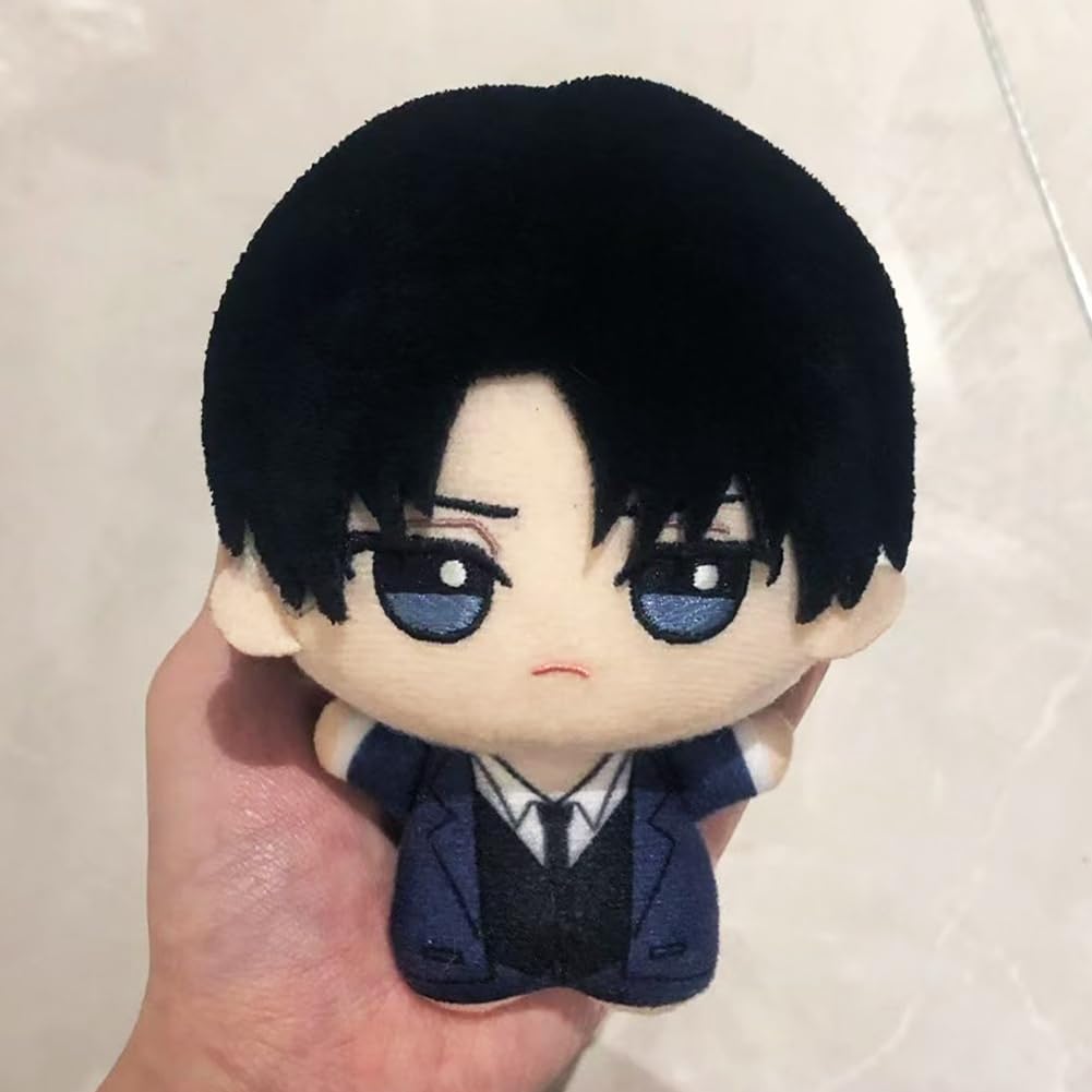 Zhongkaihua Anime-Plüschfigur Levi/Zoe Hans/Eren Jaeger, weich, gefüllt, Anime-Schlüsselanhänger, Tasche, Rucksack, niedliche Anhänger, Dekorationen, Sammlerstücke, Geschenke, 10 cm