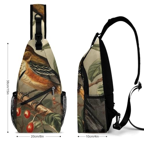 Retro Fashion Style Sling Bag for Men Women - Adjustable Crossbody Chest Backpack, 15" Travel Hiking Fanny Pack2