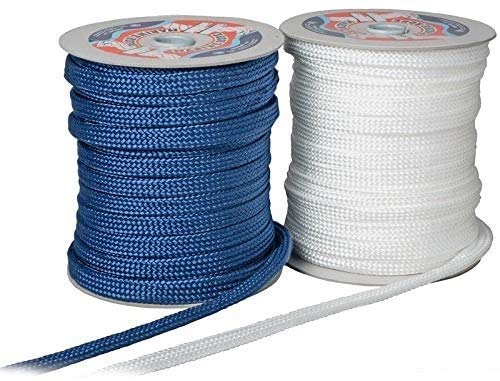 Tresse plate blanche Osculati 18 mm x 50 m pour amarrage et pare-battage de bateau
