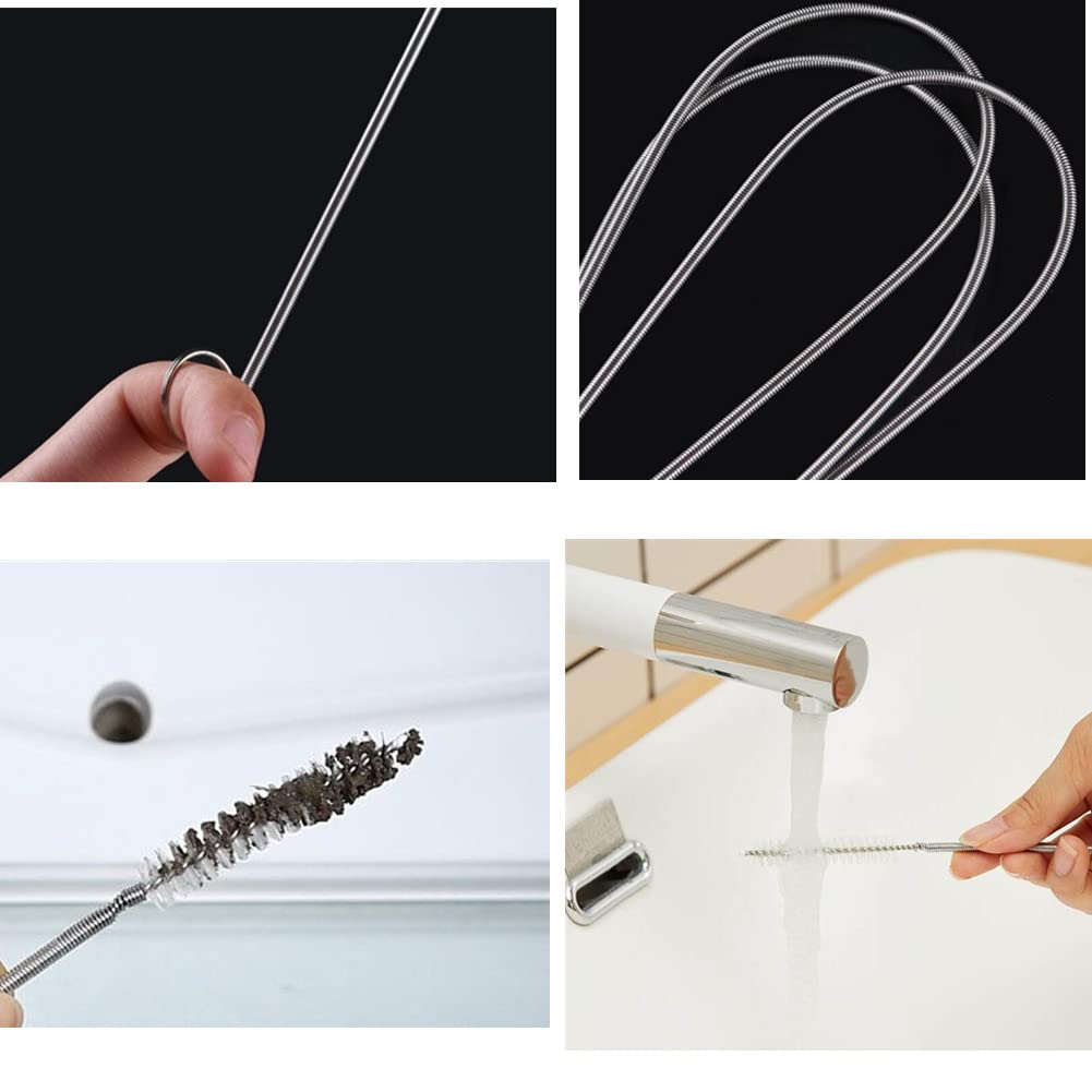 Spazzola Pulizia Frigorifero 155cm - Flessibile Per Tubi Di Scarico, Acciaio Inox - Foto 2