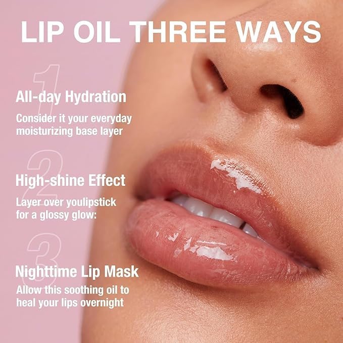 Image of Mini Lip Gloss Combo Set of 4 - Cute Heart, Candy, Toffee & Bottle Shapes | pH Color Changing Lip Tint | Natural Pink Shine | Flavored Gloss Gift for Women & Girls (Lip Gloss Combo 3)