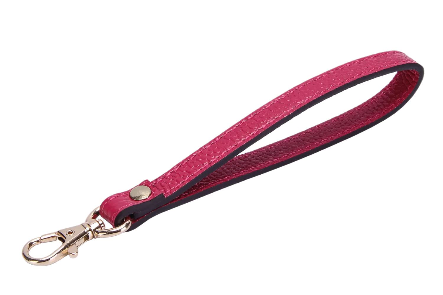 Vanenjoy Women's Rosy Genuine Leather Keychain Wristlet Keychain Strap For Wallet Purse Clutch Cellphone Wristlet Key(Rosy)