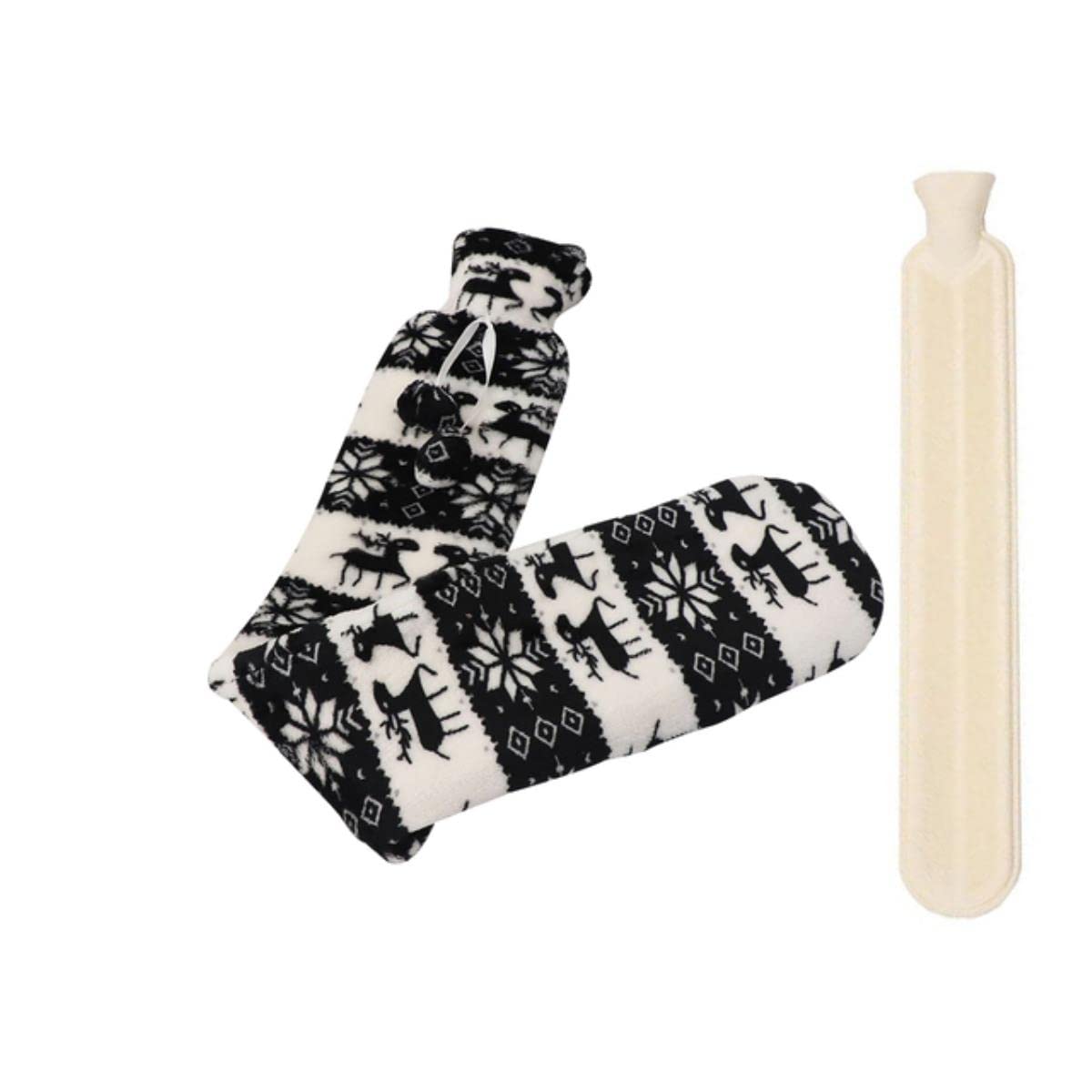 Botella de Agua Caliente de 1/2 l de Largo con Cubierta Protectora Tejida, Bolsa de Agua Caliente portátil para Calentador de Manos, Bolsa de Agua Caliente de 2 l H