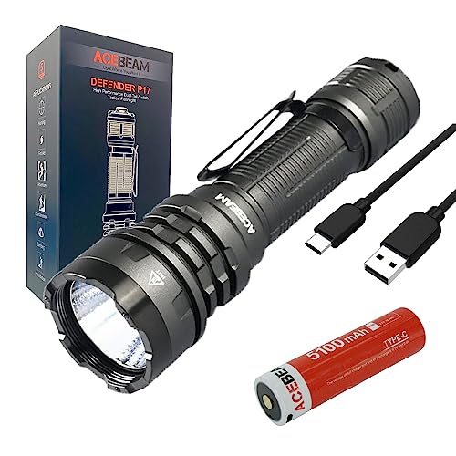 TUTORIAL: How To Use Your Tactical Flashlight As a Self-Defense Tool ACEBEAM Defender P17 C-ree XHP70.3 HI 6500K Rechargeable Flashlight -4900 Lumens w/Eco-Sensa USB C...